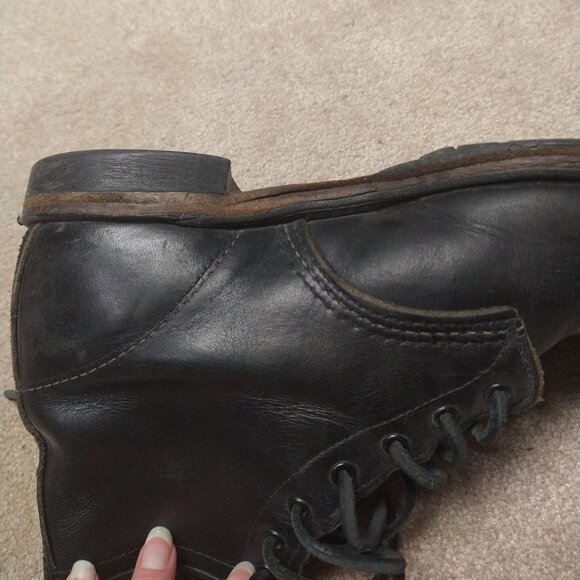 Men's Red Wing Black Leather Boots, 9014, US 8.5 - Picture 5 of 9